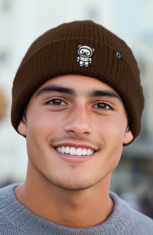 Dalix Ice Bear Beanie In Brown