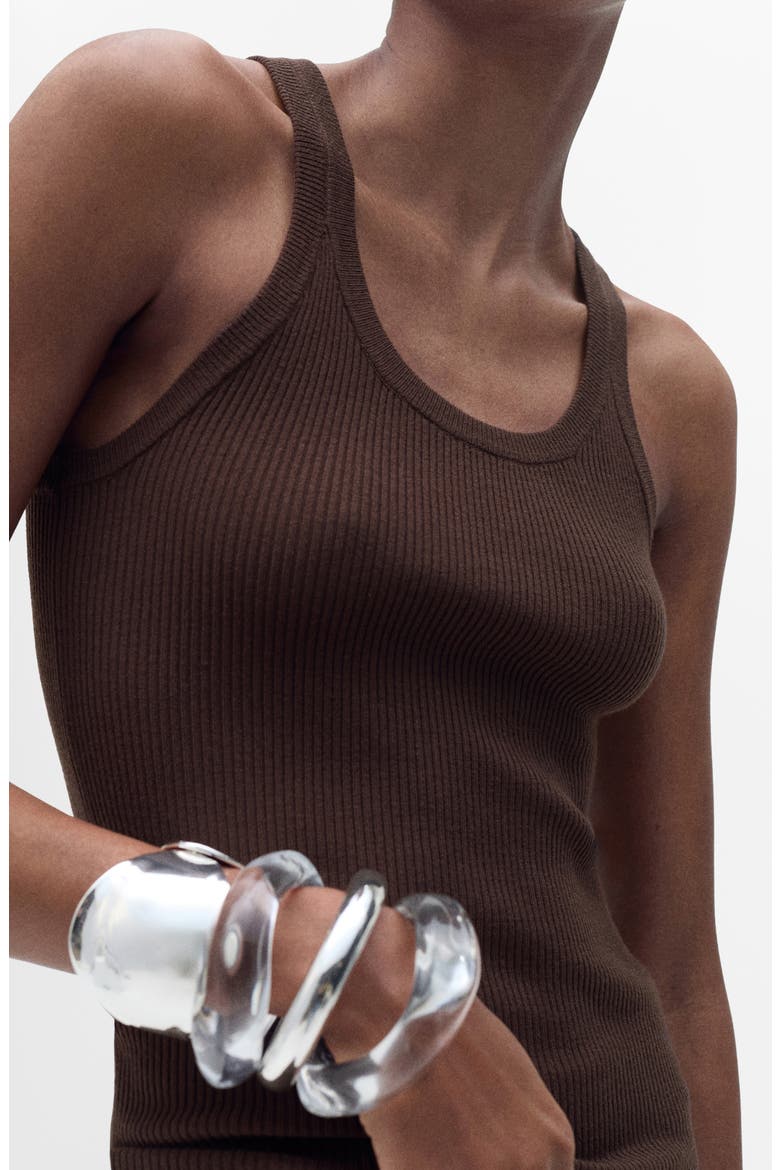 Rib Sweater Tank, Main, color, CHOCOLATE