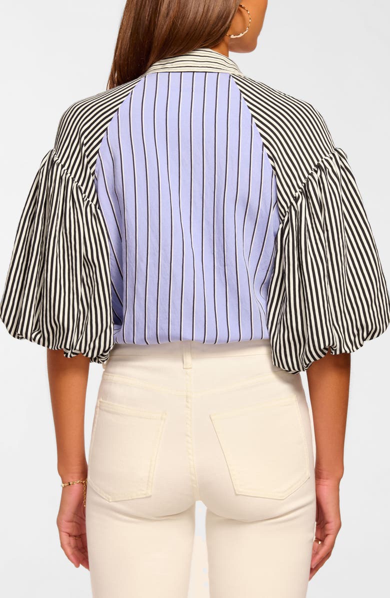 Ramy Brook Flor Colorblock Stripe Puff Sleeve Top, Alternate, color, Multi Catalina Stripe