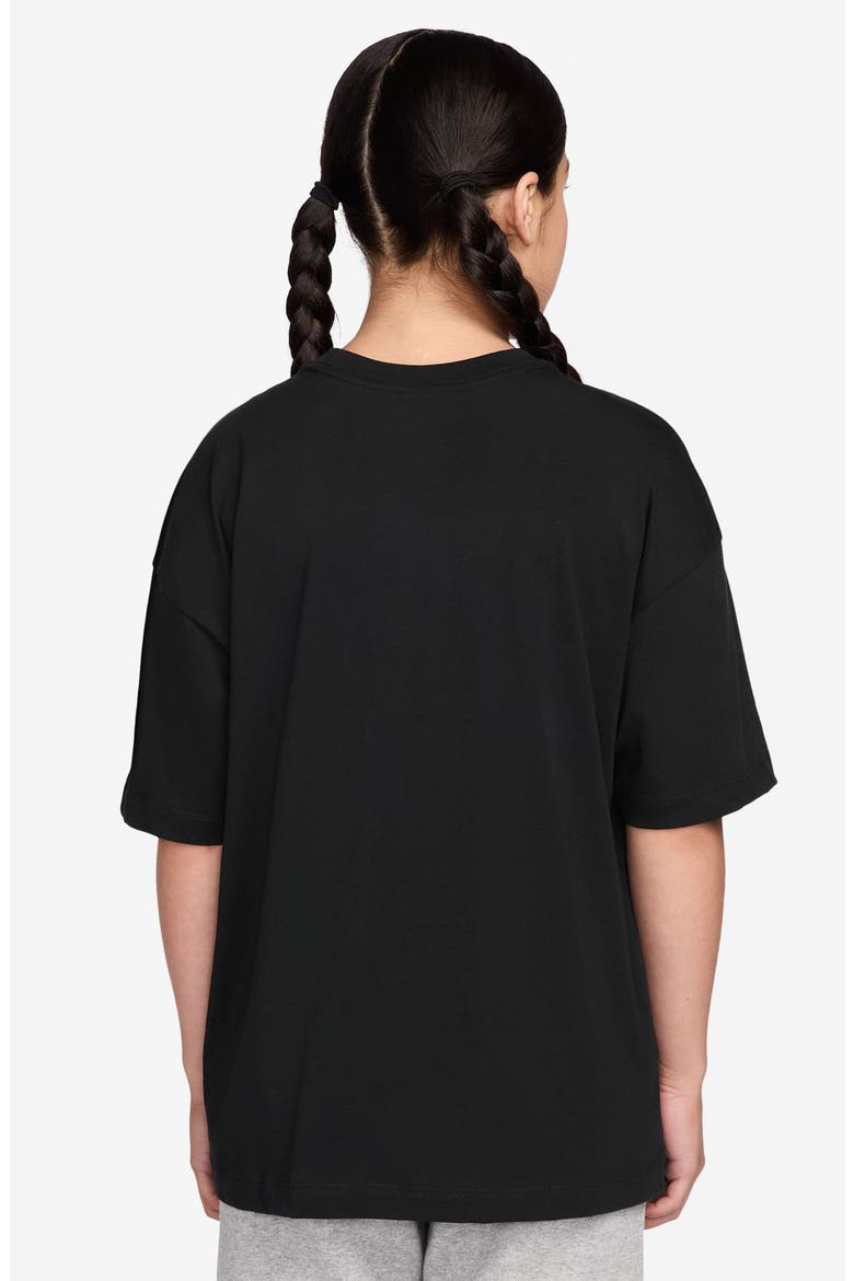 Kids' Oversize Cotton Graphic T-Shirt, Alternate, color, 010 BLACK