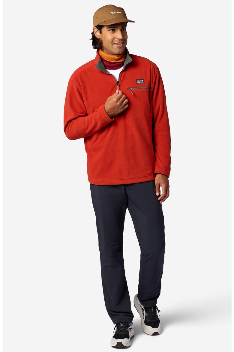 Upward Half Zip Fleece Pullover, Alternate, color, SUMAC