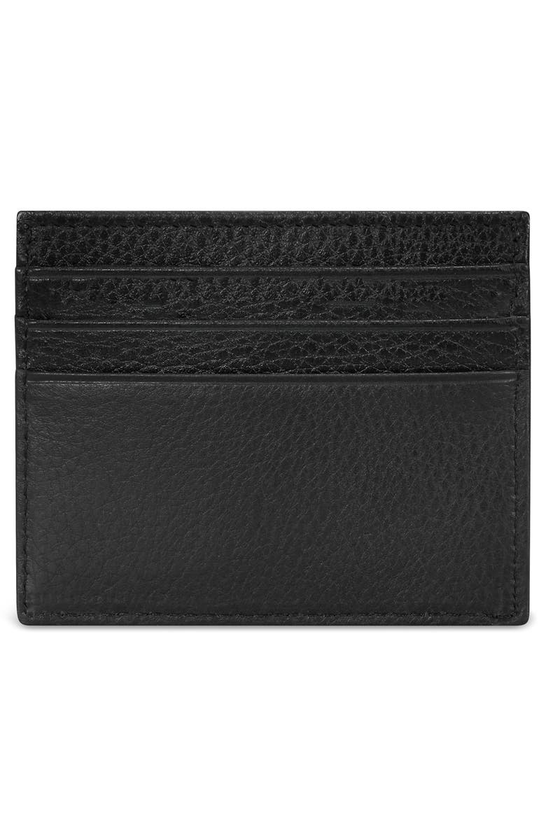 CHAMPS Slim Leather Card Wallet, Alternate, color, Black