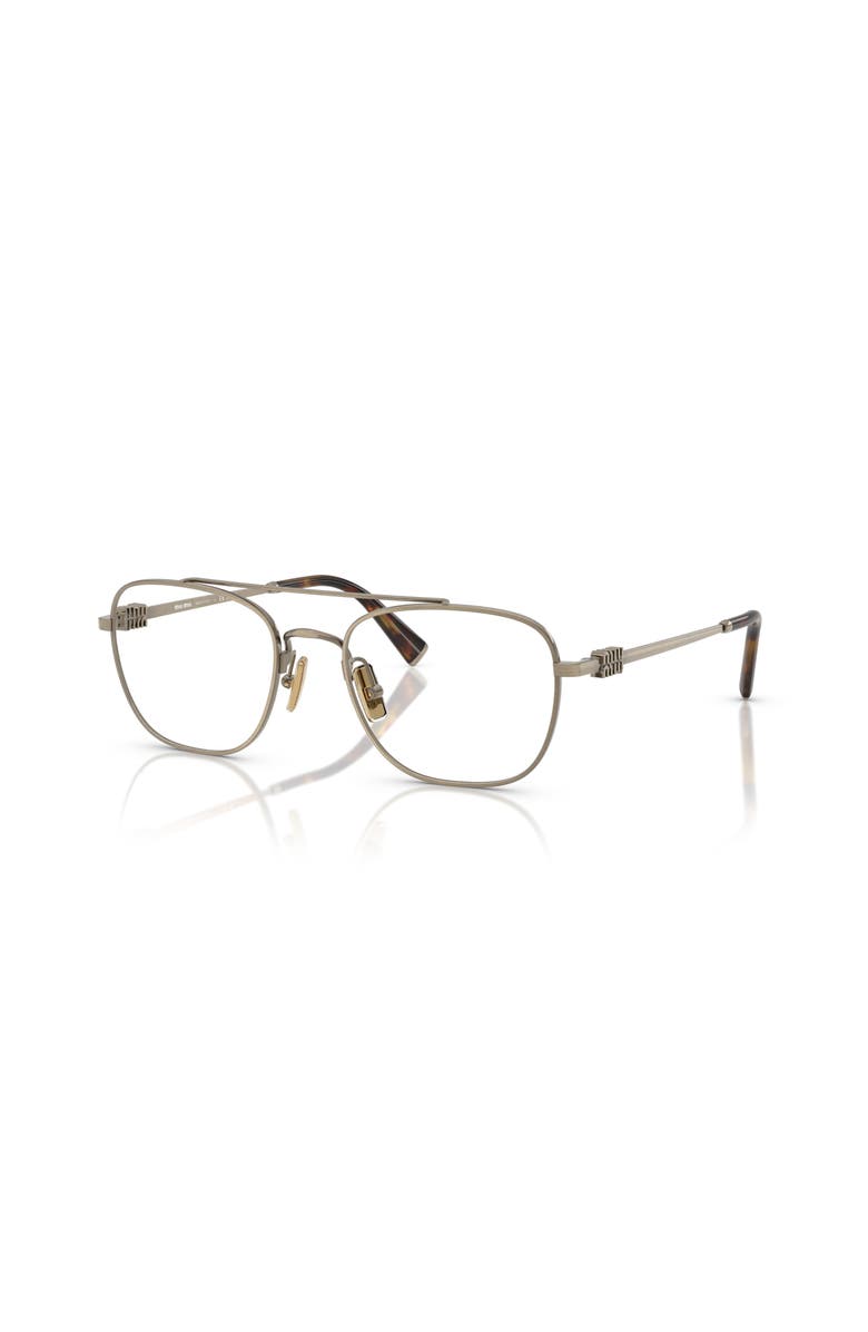 Miu Miu 53mm Square optical glasses, Main, color, Gold