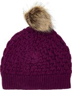 Patricia Nash Faux Fur Pompom Beanie
