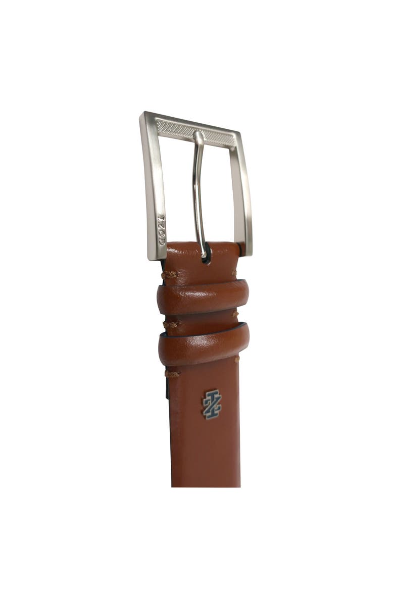 Mens Leather Dress Belt, Alternate, color, Cognac