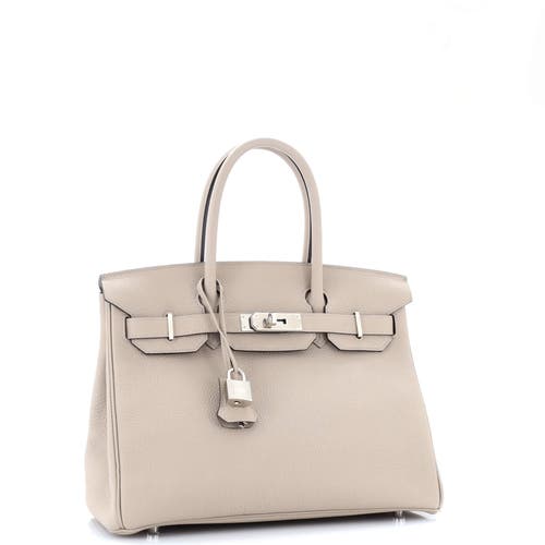 Pre-owned Hermes Hermes Birkin Handbag Grey Togo With Palladium Hardware 30