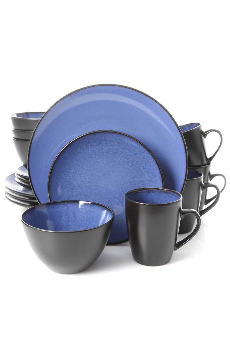 Gibson Elite Round 16-Piece Dinnerware Set,, Alternate, color, Blue