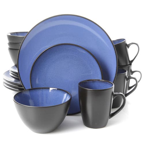Gibson Elite Round 16-piece Dinnerware Set, In Blue