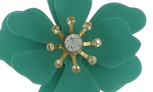 Olivia Welles Neida Floral Teardrop Earrings In Green