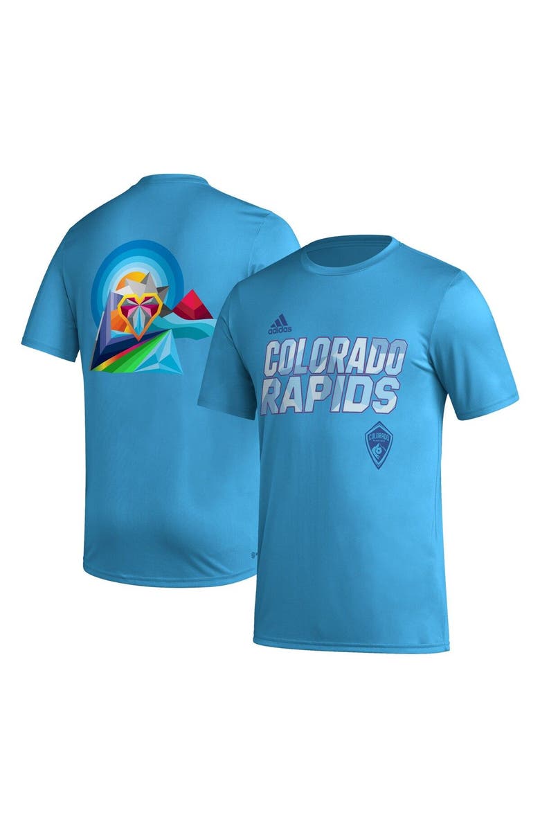 adidas Men's adidas Sky Blue Colorado Rapids Team Jersey Hook AEROREADY T-Shirt, Main, color, Light Blue