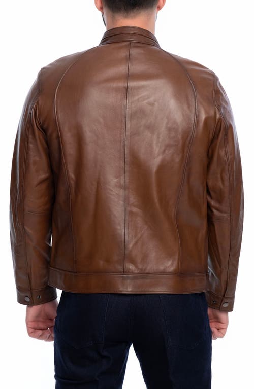 Vellapais Smooth Leather Jacket In Brown