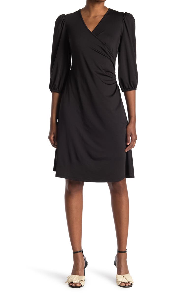 Love By Design Amelia Ruched Wrap Dress, Main, color, 