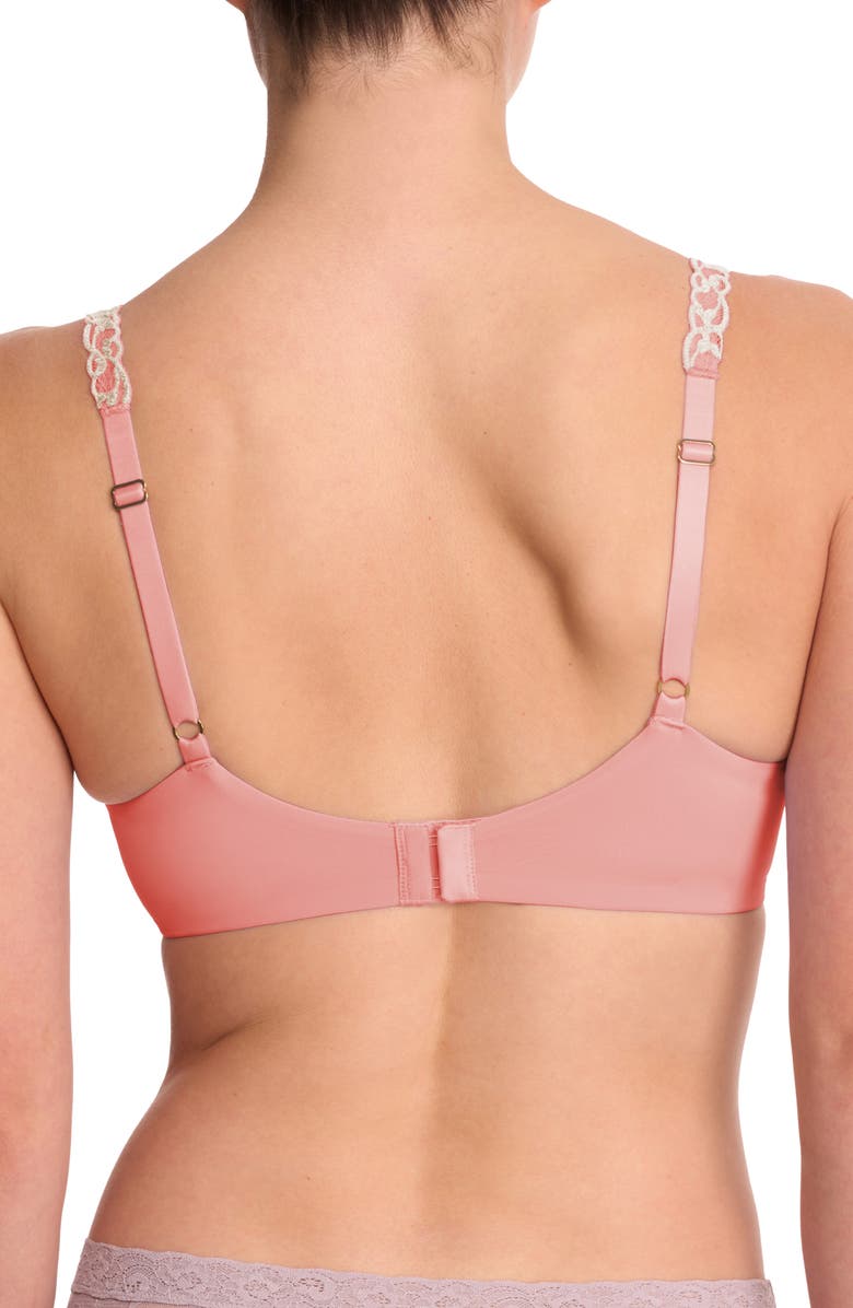 Natori Pure Luxe Underwire T-Shirt Bra, Alternate, color, Delicate Pink/ Warm White