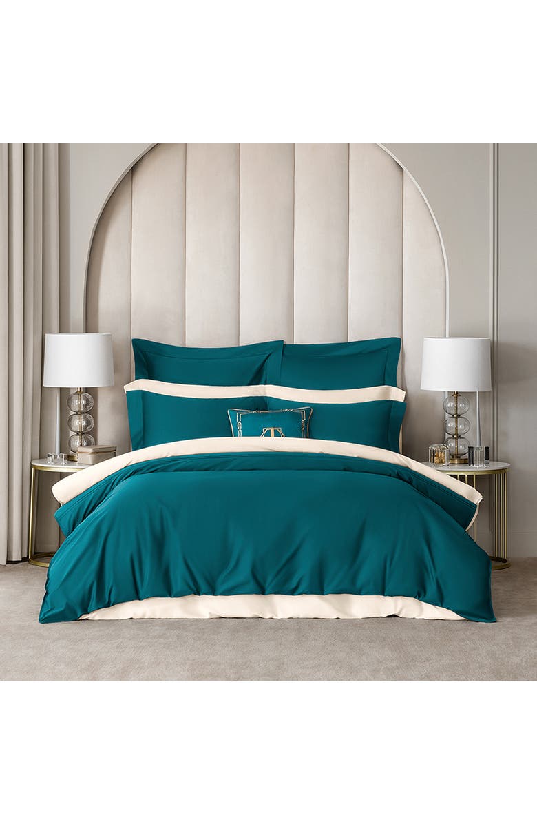 Togas Rhapsody Duvet Cover, Main, color, Blue-Green