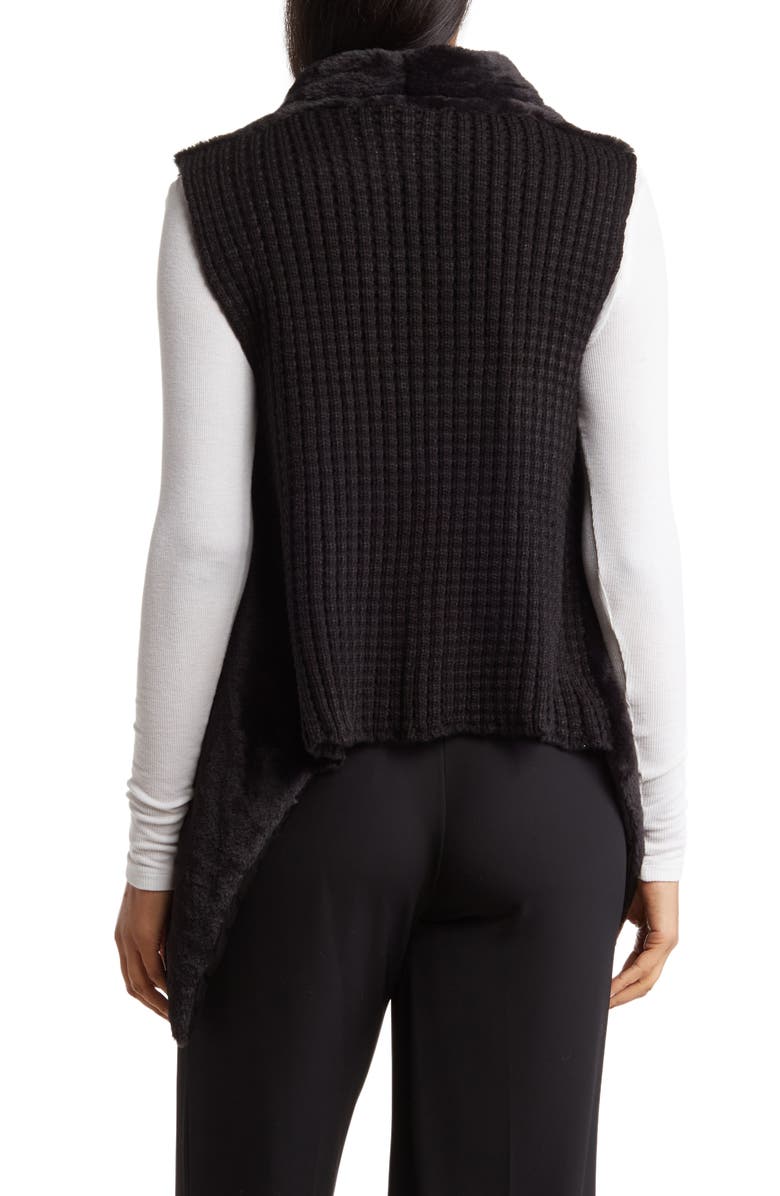 NORDSTROM RACK Faux Fur Mixed Media Vest, Alternate, color,