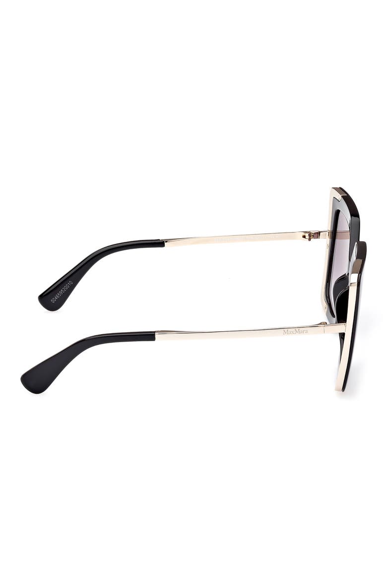 Square Sunglasses, Alternate, color, SHINY BLACK / GRADIENT SMOKE