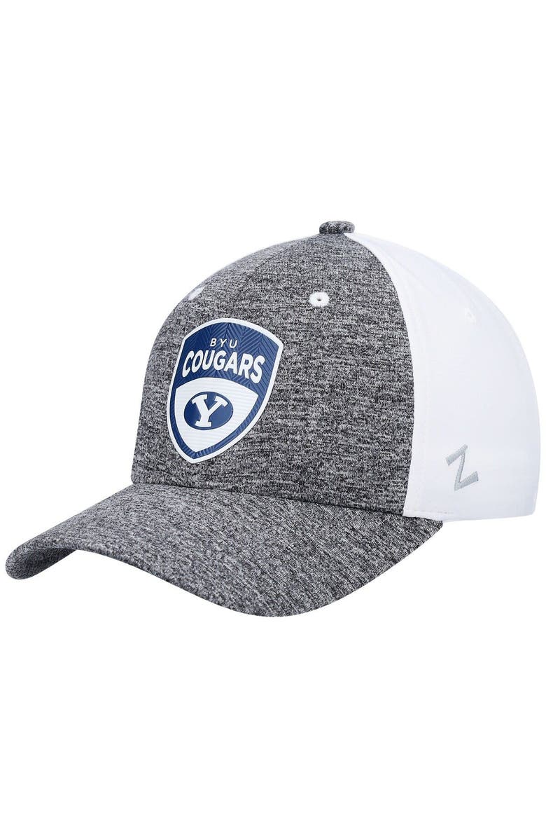ZEPHYR Men's Zephyr Gray BYU Cougars Pomona Snapback Hat, Main, color,