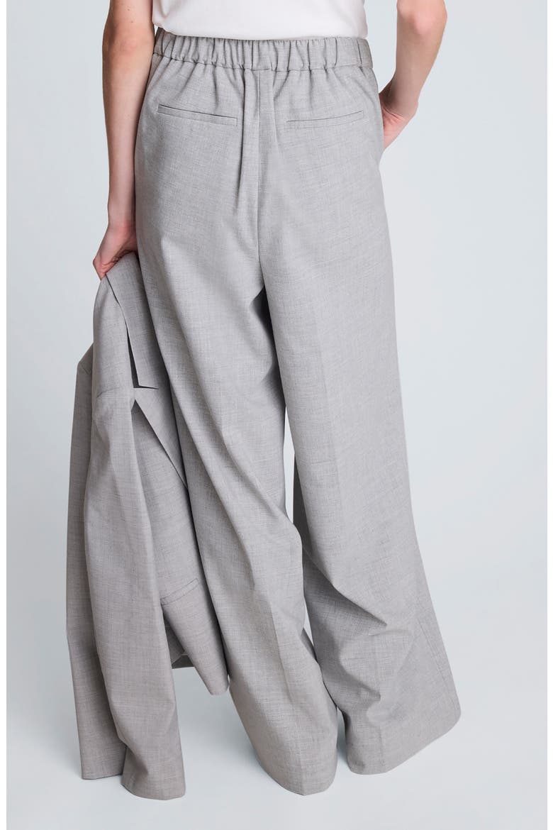 Piping Detail Wide Leg Pants, Alternate, color, LIGHT HEATHER GREY