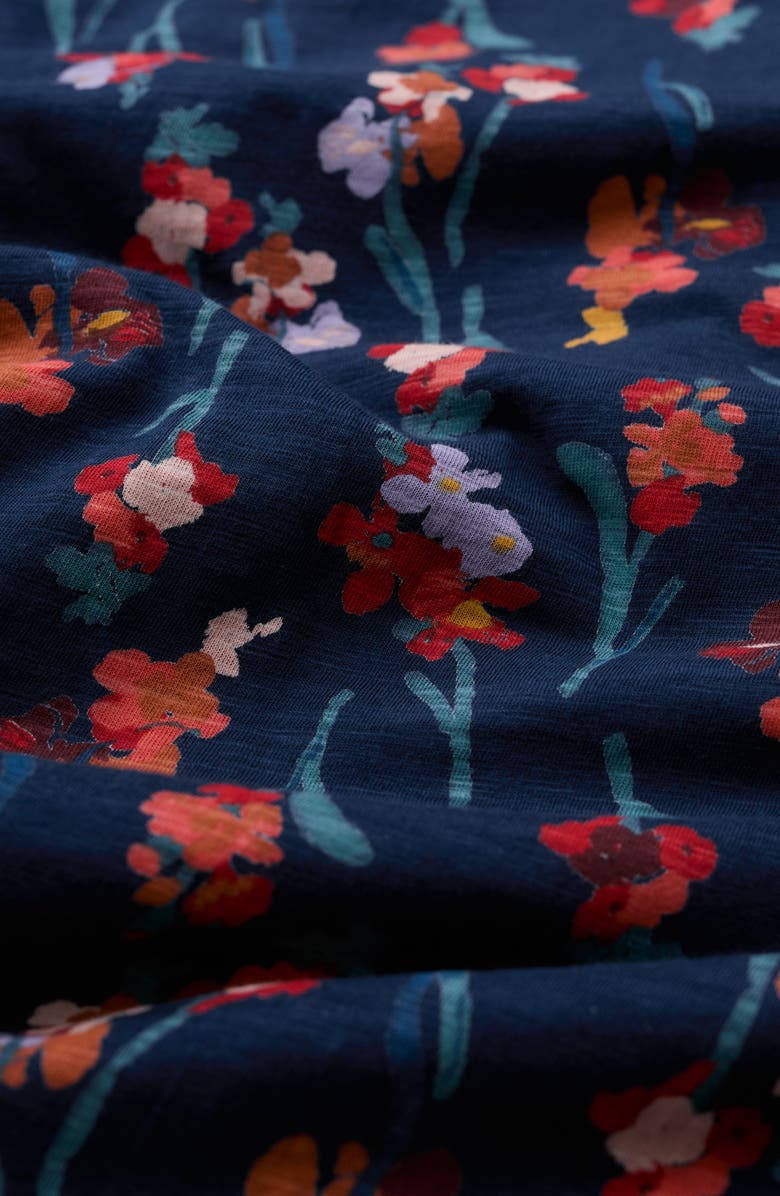 Seasalt Cornwall Chateaux Floral Organic Cotton Midi Dress, Alternate, color, Snapdragon Sea Cave