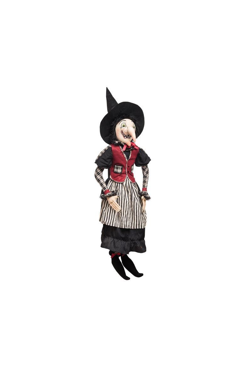 Imogene Witch Halloween Joe Spencer Gathered Traditions Figurine, Main, color, Black