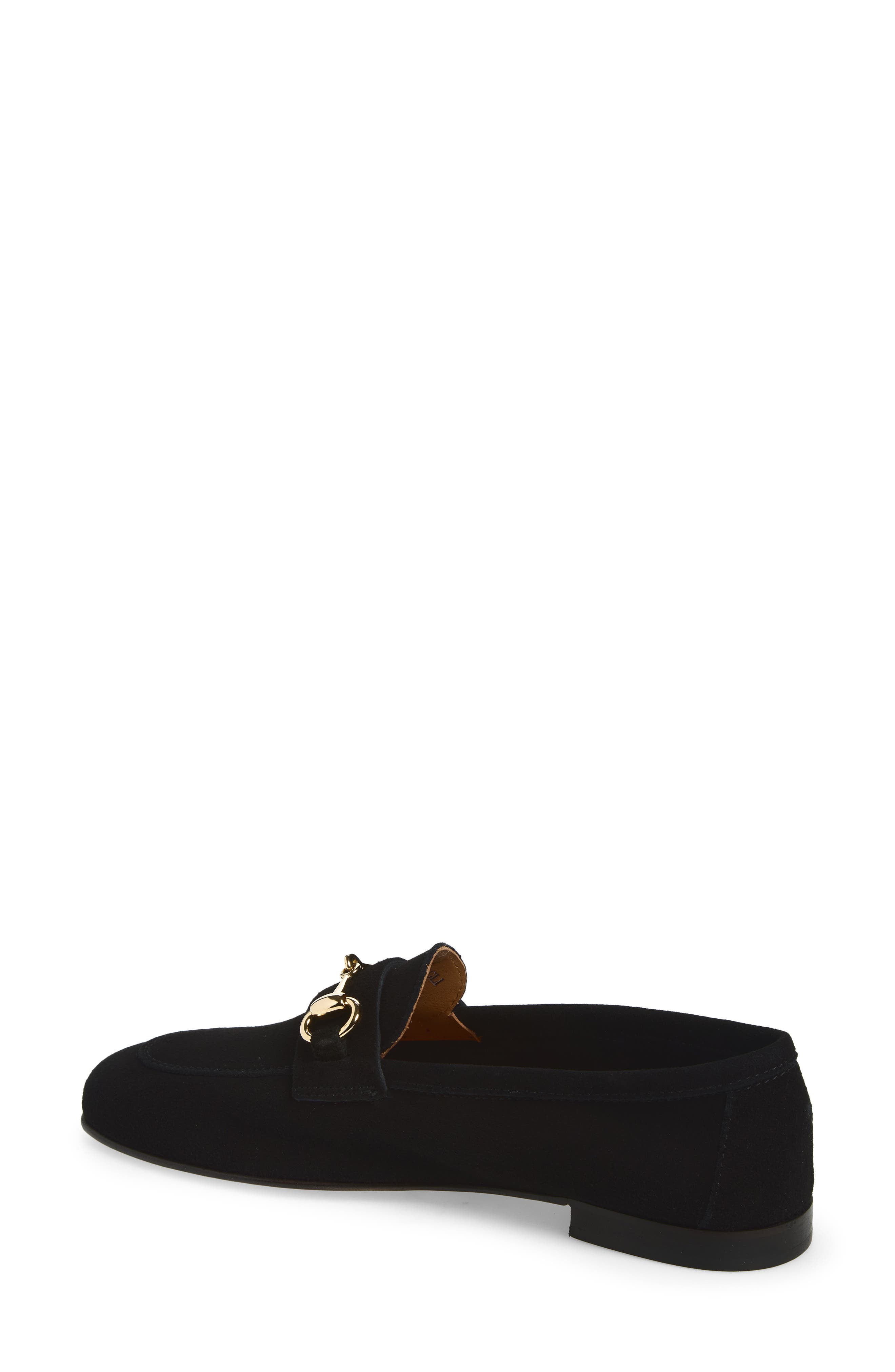 Cassie Bit Loafer, Alternate, color, BLACK SUEDE