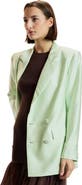 Cynthia Rowley Silk Wool Double Breasted Blazer