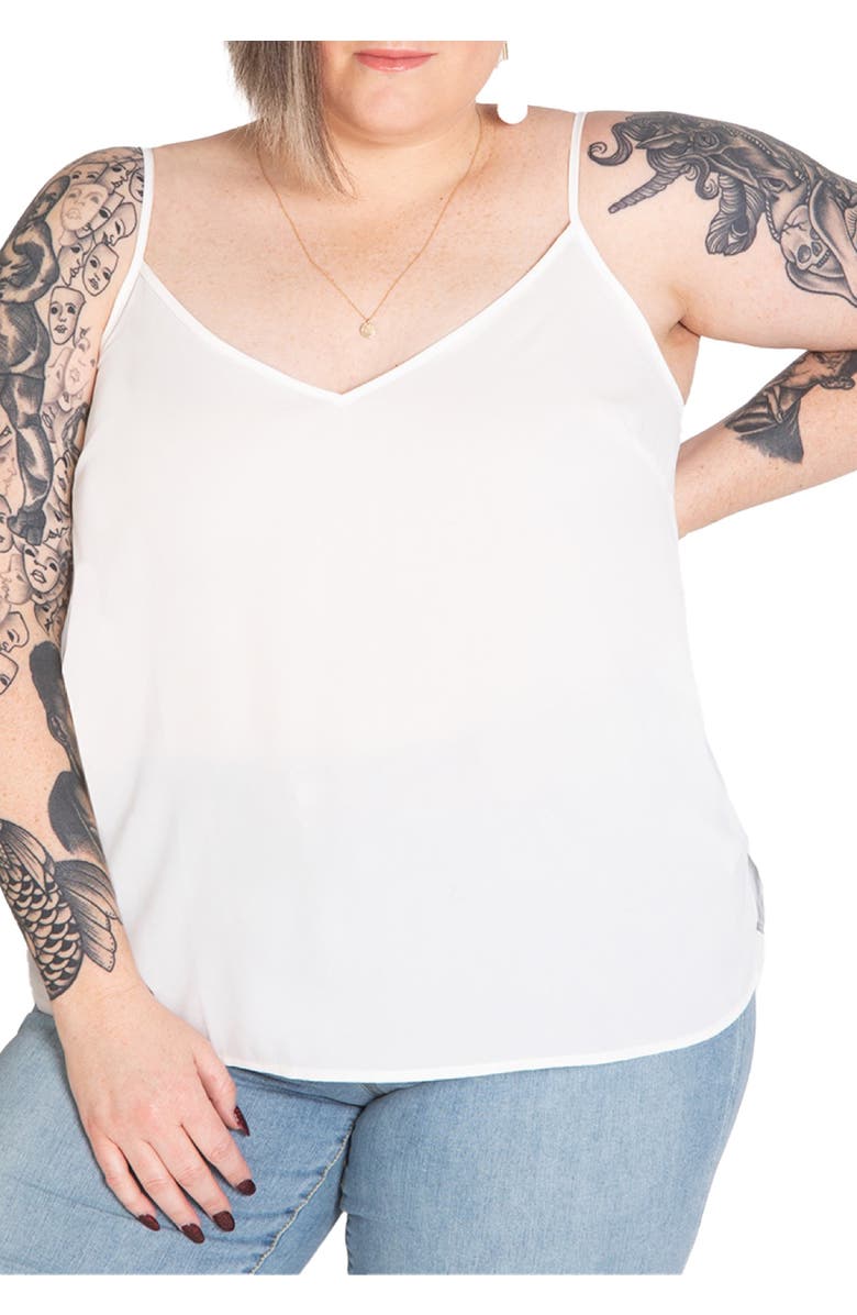 ELOQUII V-Neck Cami, Main, color, 