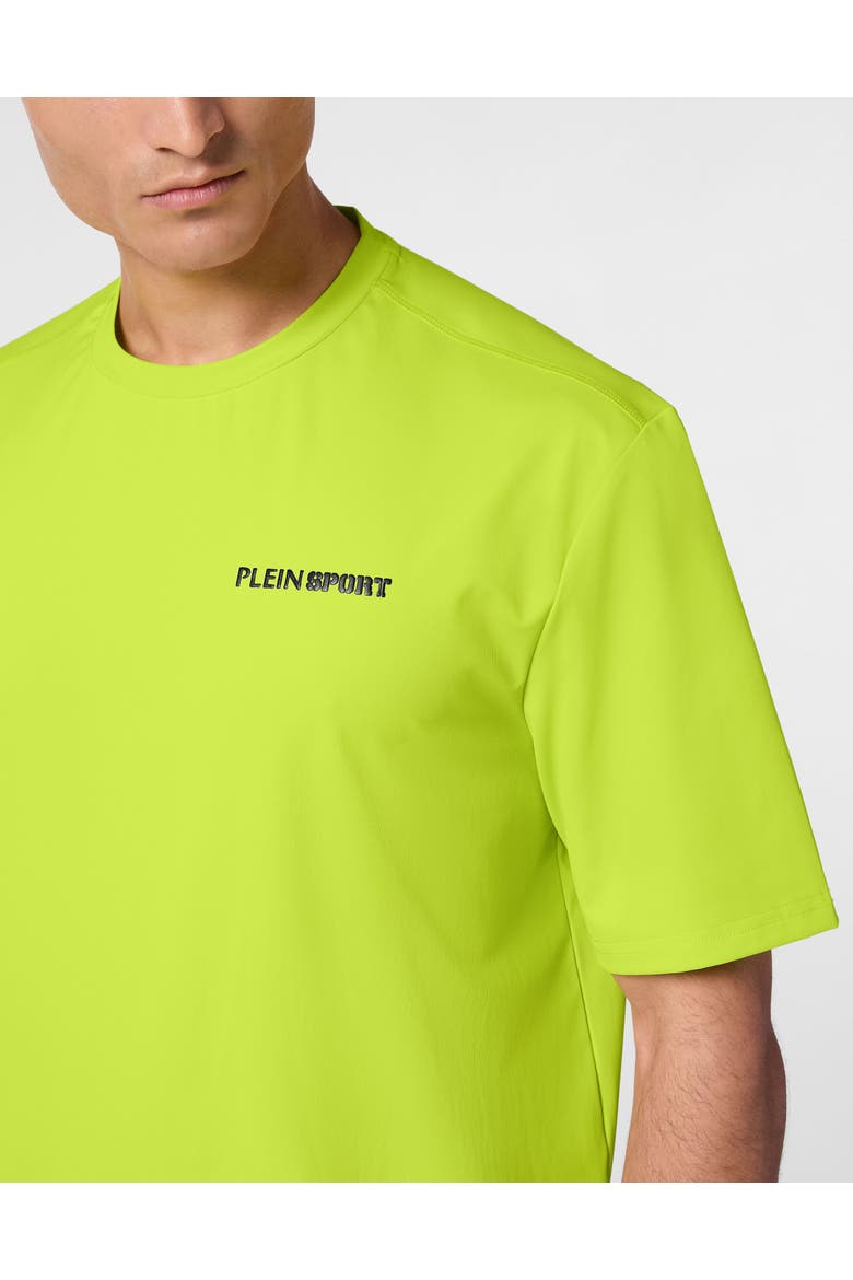 Micro Rib T-Shirt Round Neck Ss Men, Alternate, color, yellowfluo