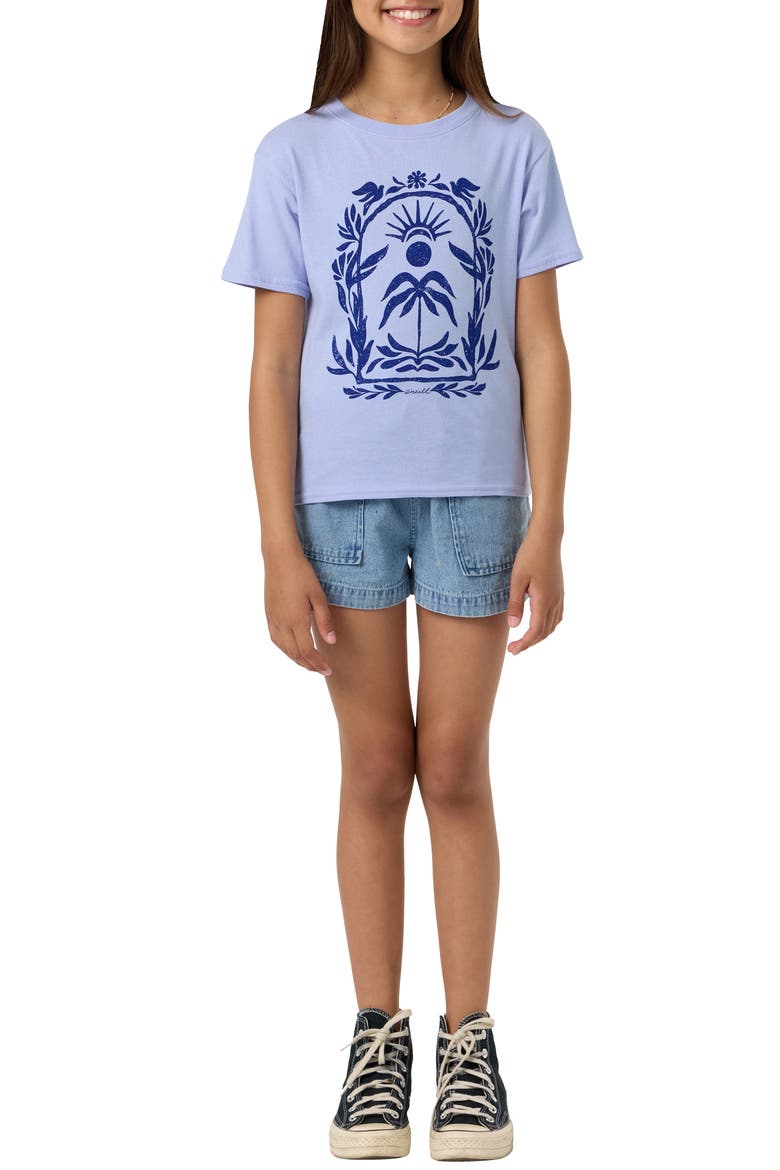 Kids' Framed Flora Angie Cotton Graphic T-Shirt, Alternate, color, BLUE JELLY