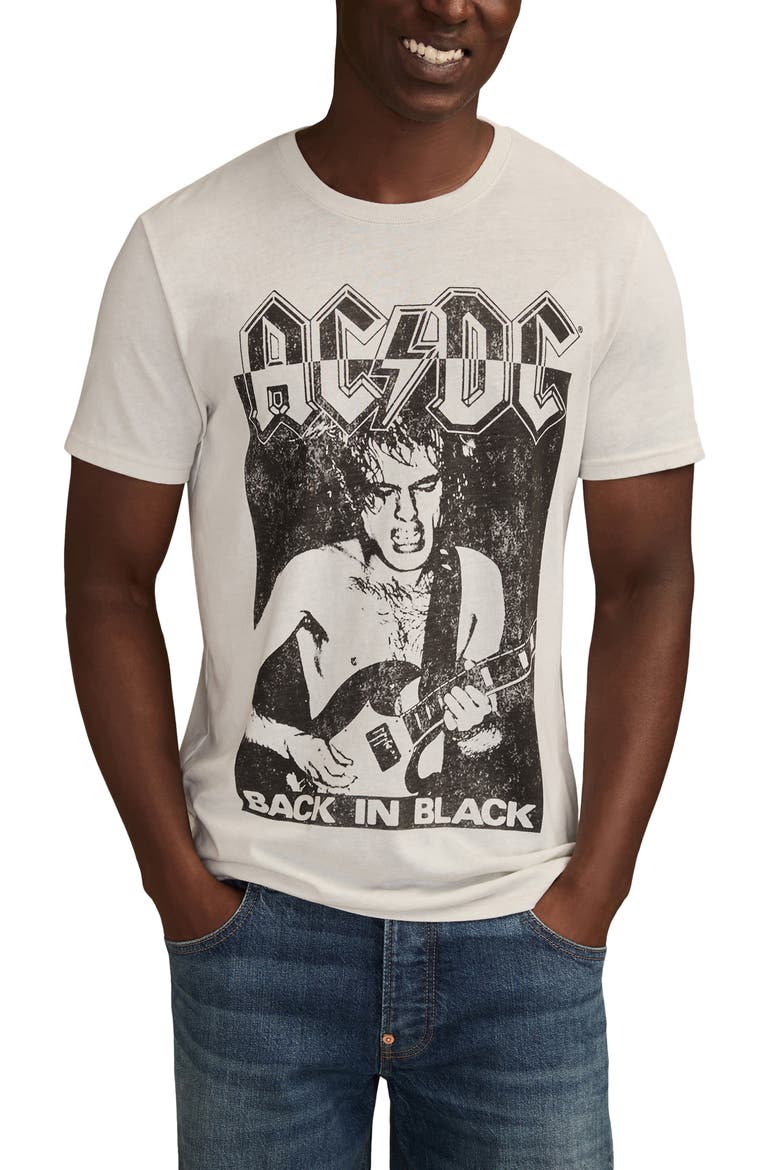 AC/DC Back in Black Graphic T-Shirt, Main, color, SILVER BIRCH