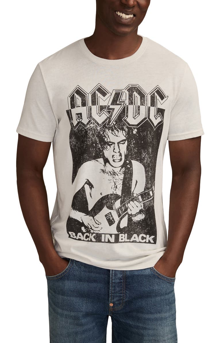 Lucky Brand AC/DC Black in Black Graphic T-Shirt, Main, color,
