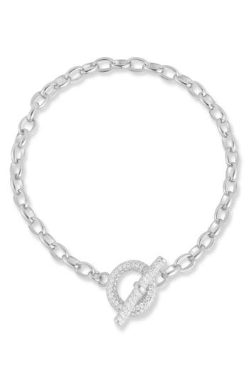 Chloe & Madison Chloe And Madison Toggle Chain Bracelet In Silver