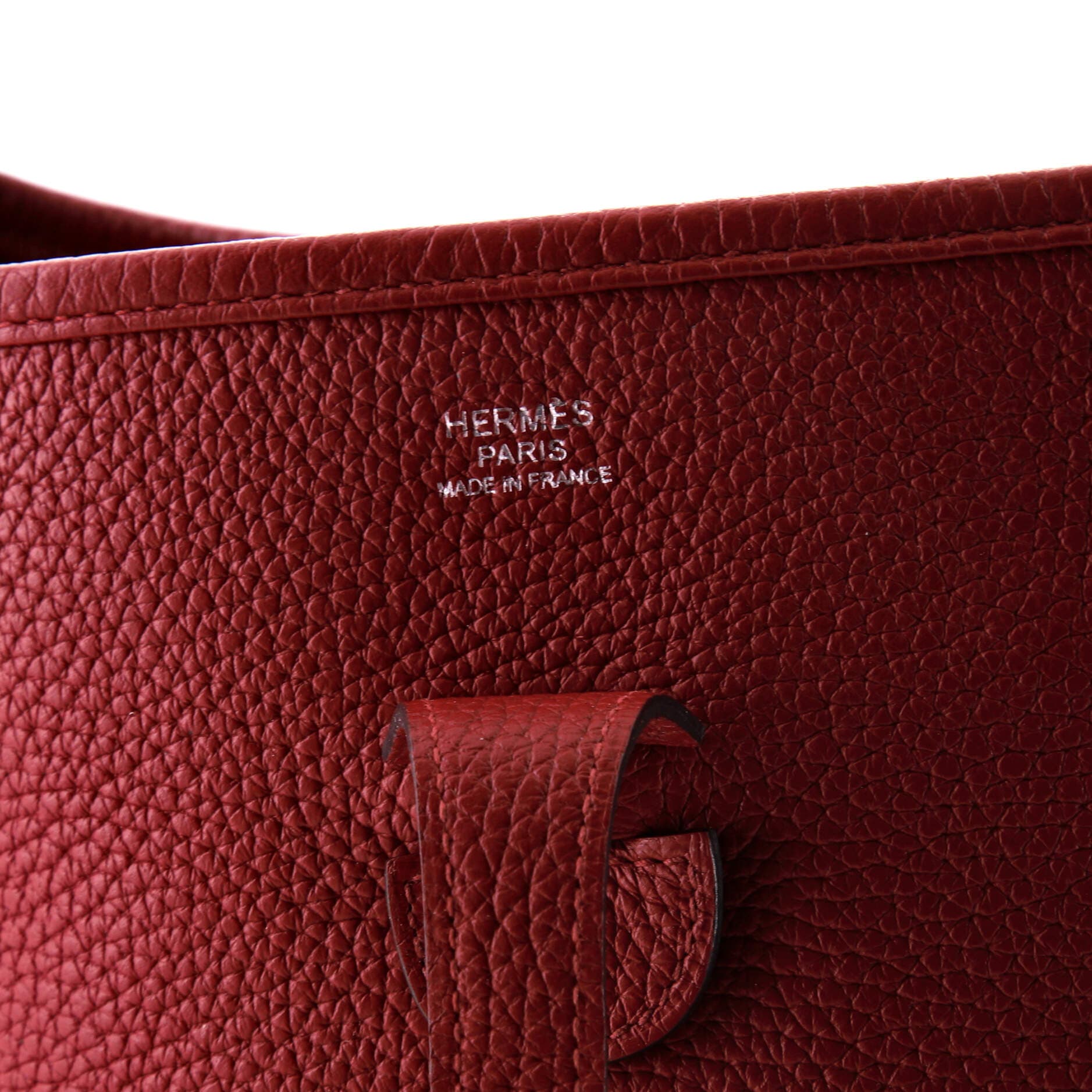 Pre-Owned Hermes Evelyne Bag Gen III Clemence PM, Alternate, color, Rouge Grenat