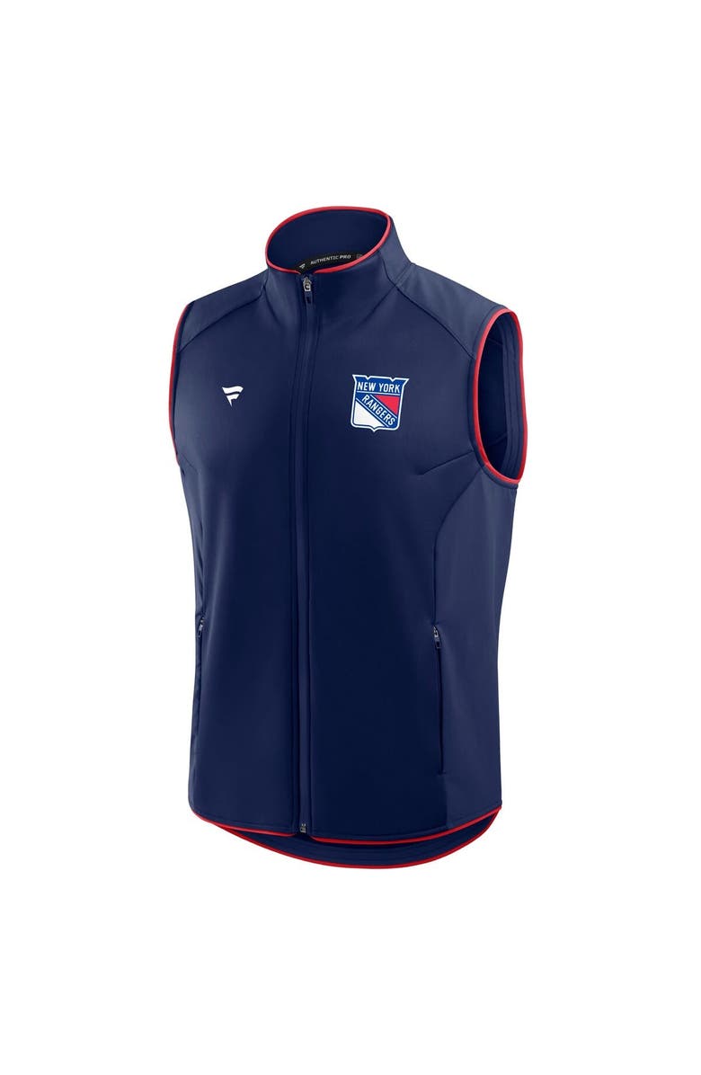 FANATICS Men's Fanatics Navy New York Rangers Authentic Pro Rink Full-Zip Vest, Alternate, color, Navy