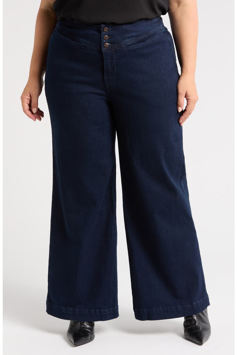 Charlie Sailor High Waist Straight Leg Jeans, Main, color, DARK INDIGO