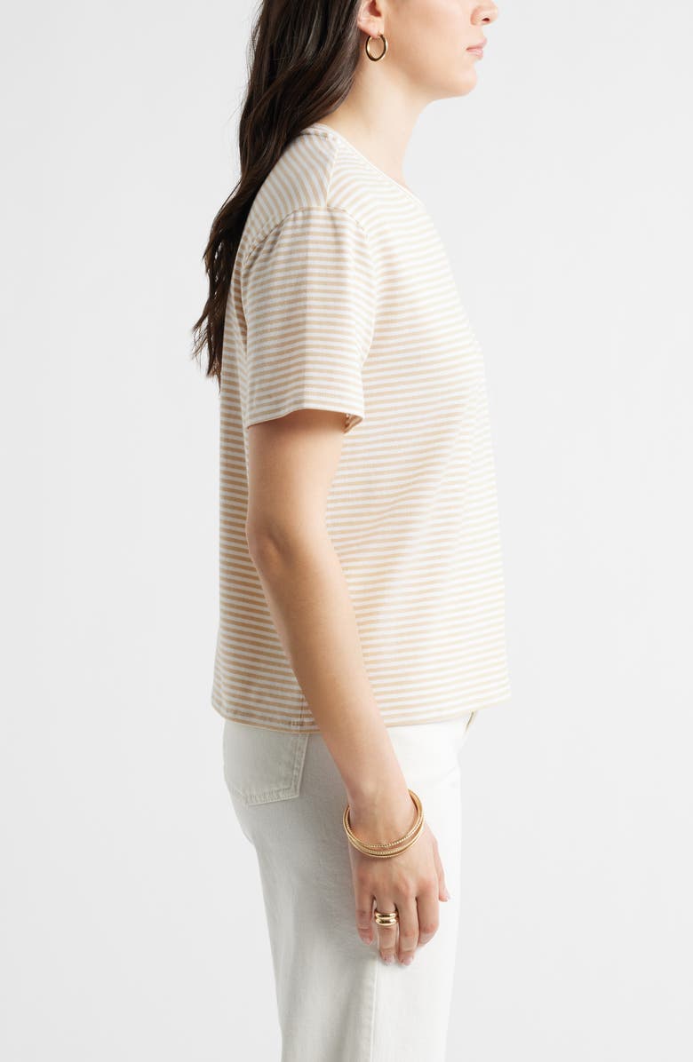 Caslon<sup>®</sup> Stripe Crop T-Shirt, Alternate, color, 