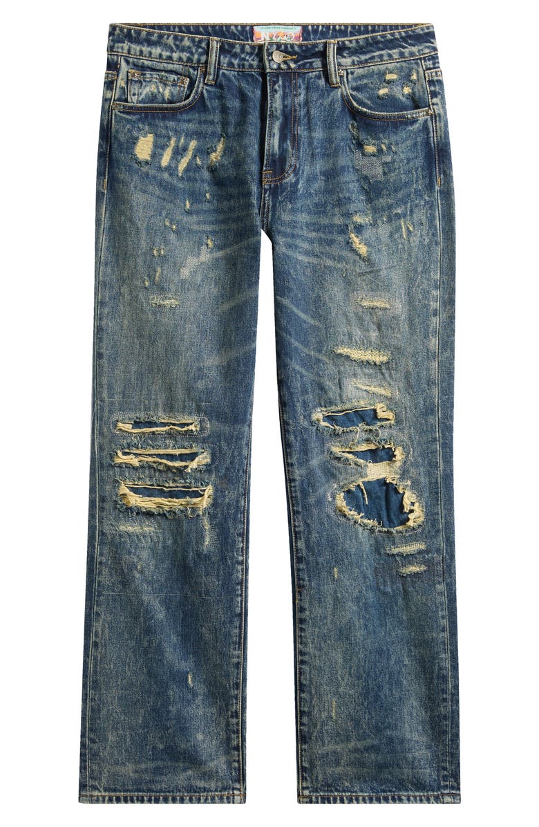 N.G.O. Timeless Ripped & Repaired Bootcut Jeans, Alternate, color, Light Wash