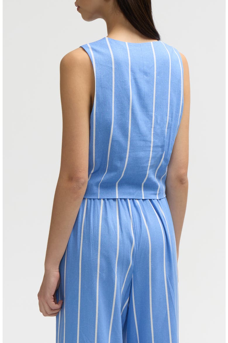 Stripe Vest, Alternate, color, BLUE/ WHITE STRIPE