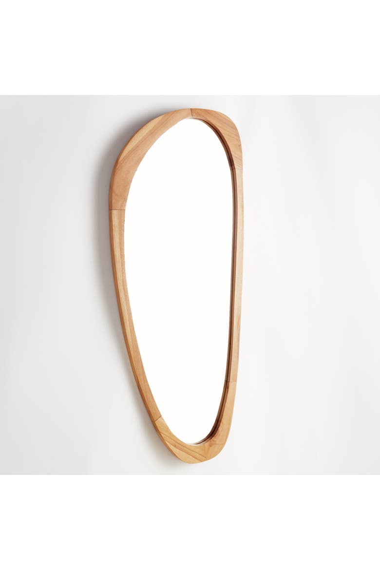 Flynn Mirror Small - Natural Teak Wood Frame, Alternate, color, Brown