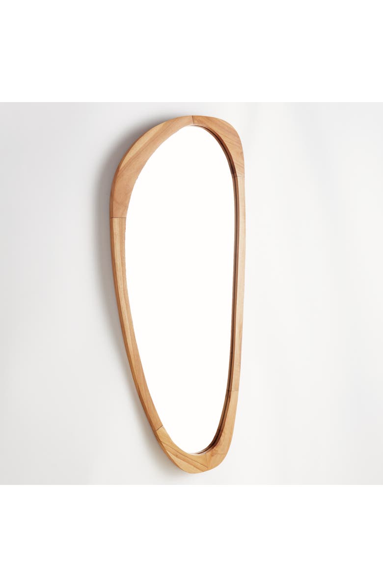 Napa Home & Garden Flynn Mirror Small - Natural Teak Wood Frame, Alternate, color, Brown