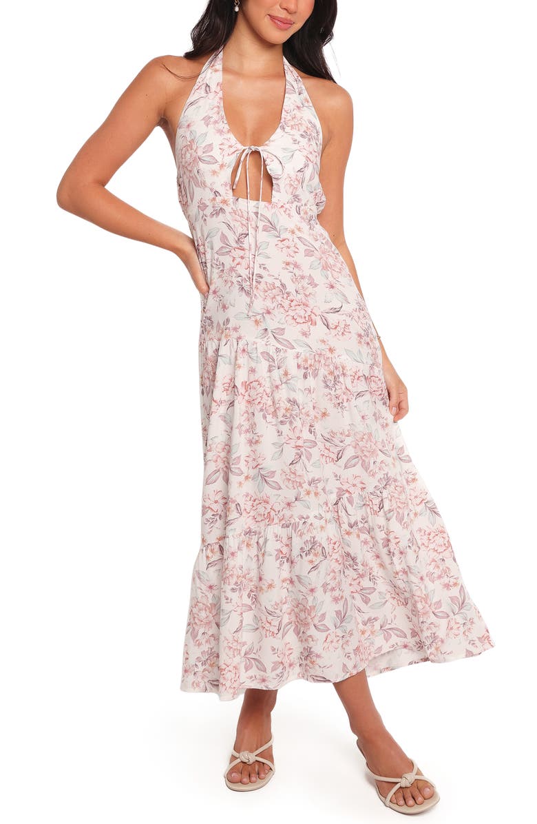 Petal & Pup Kori Floral Cutout Maxi Dress, Main, color, Floral