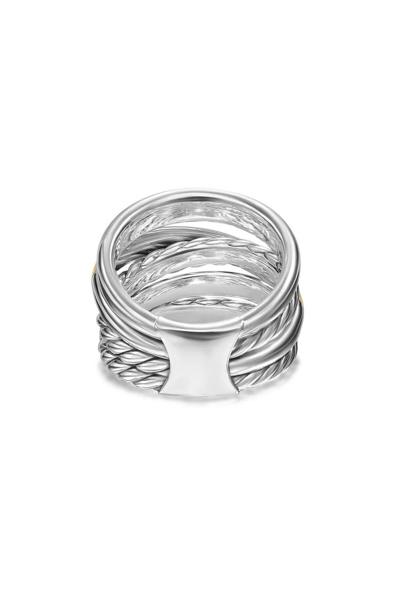 Crossover 14k Gold & Sterling Silver Five Row Ring, Main, color, SS 14KYG