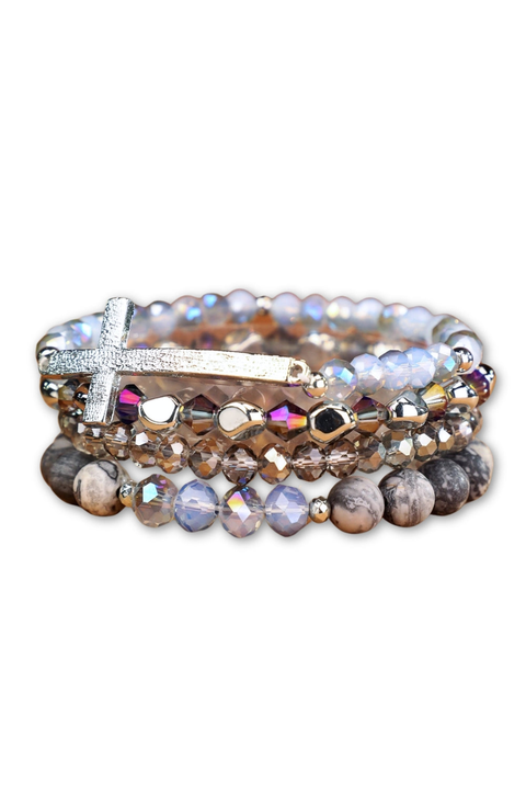 Healing Cross 4 Stack Bracelets
