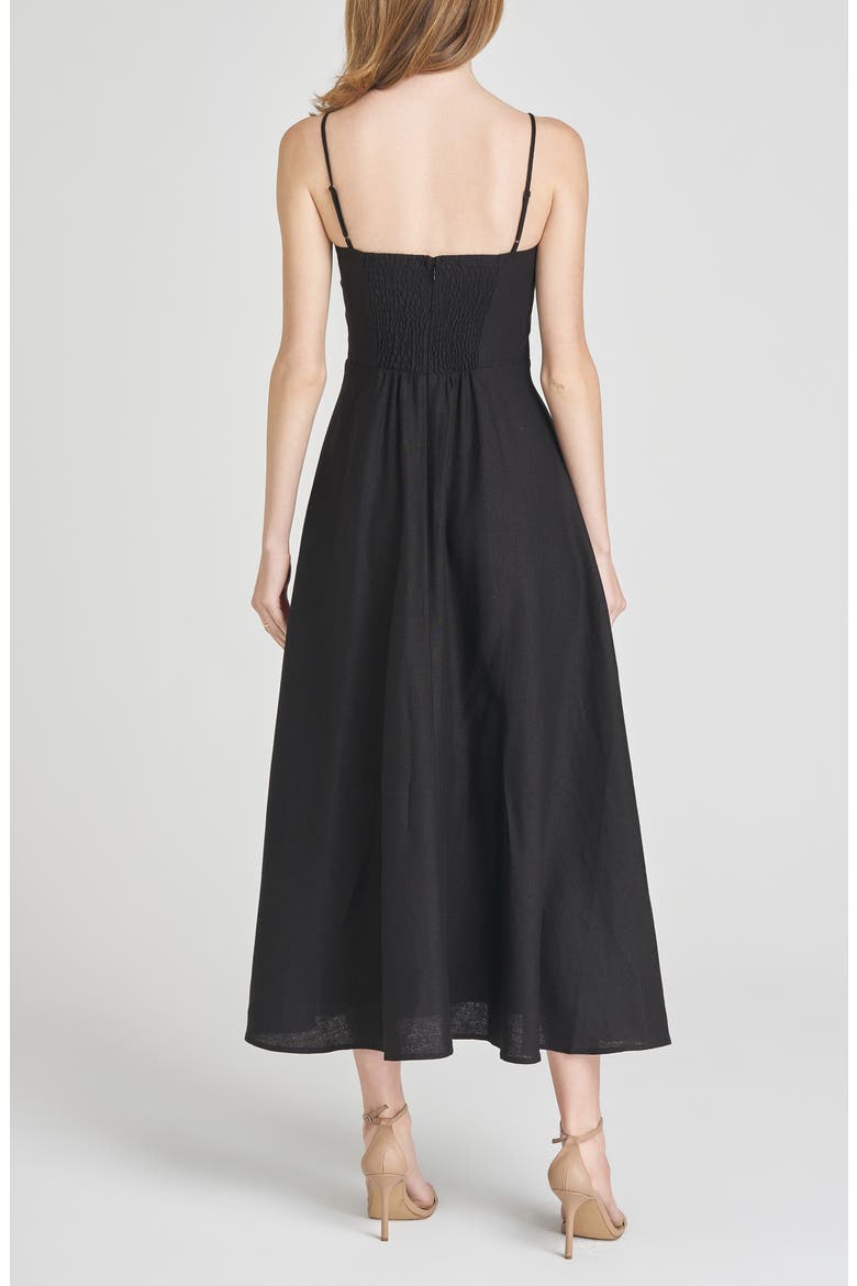 x Styled by COCO! Josefina Linen Blend Dress, Alternate, color, BLACK