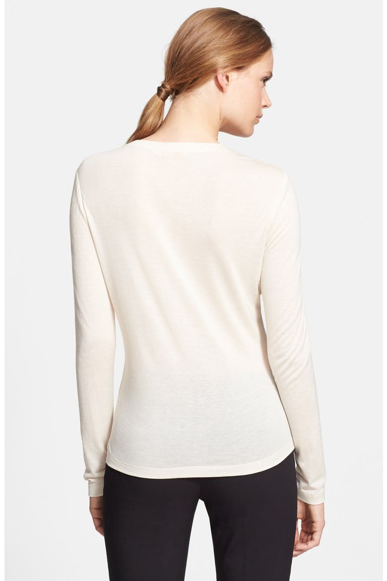 'Roanan' Floral Print Long Sleeve Tee, Alternate, color, BIRCH/ CABERNET