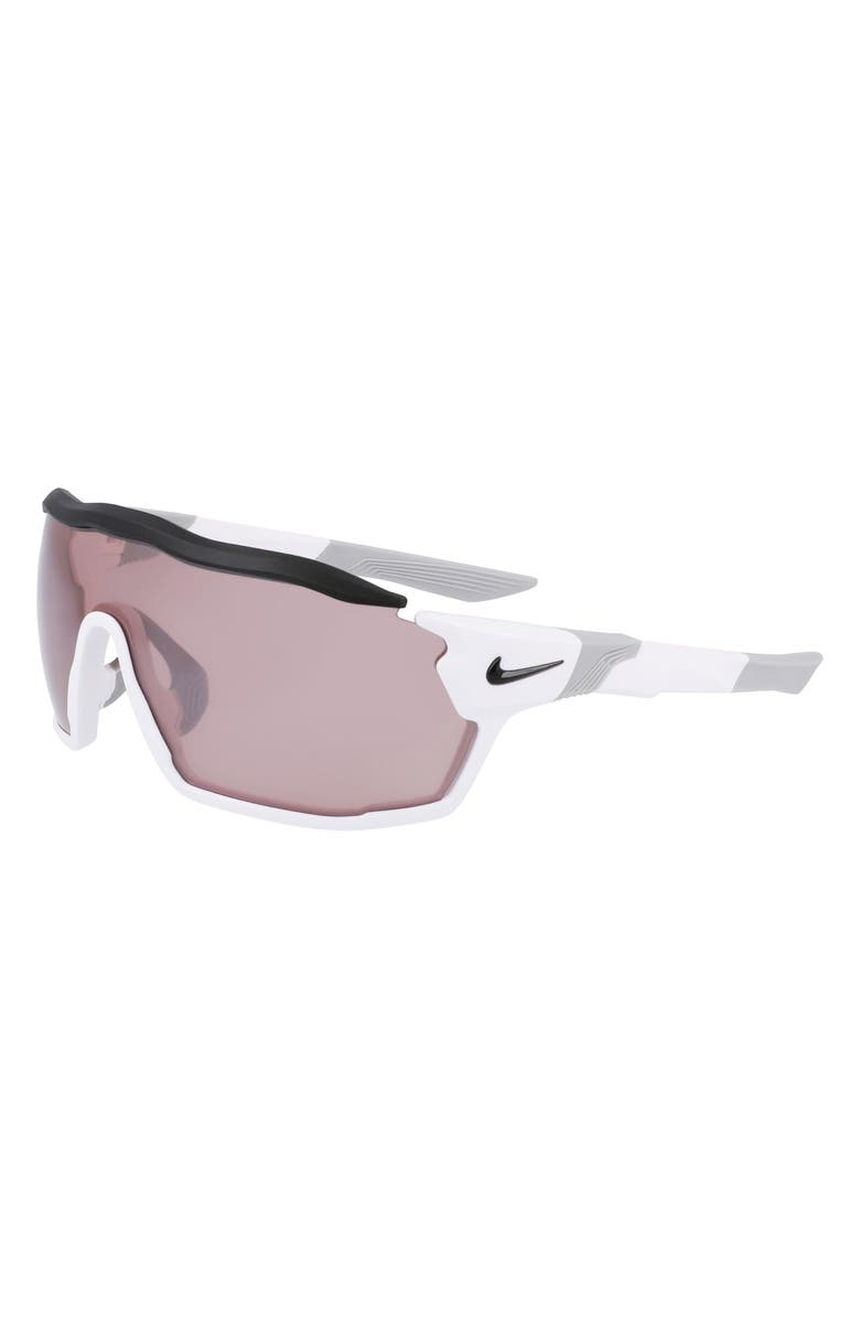 Nike Show X Rush 58mm Shied Sunglasses, Alternate, color, White/ Road Tint