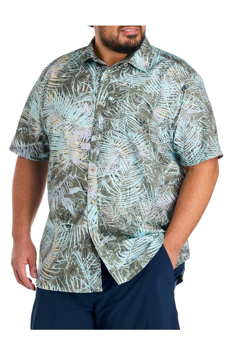 Columbia Big & Tall PFG Super Slack Tide Camp Shirt, Main, color, Cypress