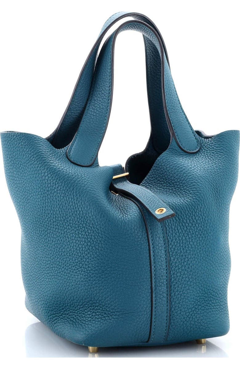 Pre-Owned Hermes Picotin Lock Bag Clemence PM, Alternate, color, Vert Bosphore