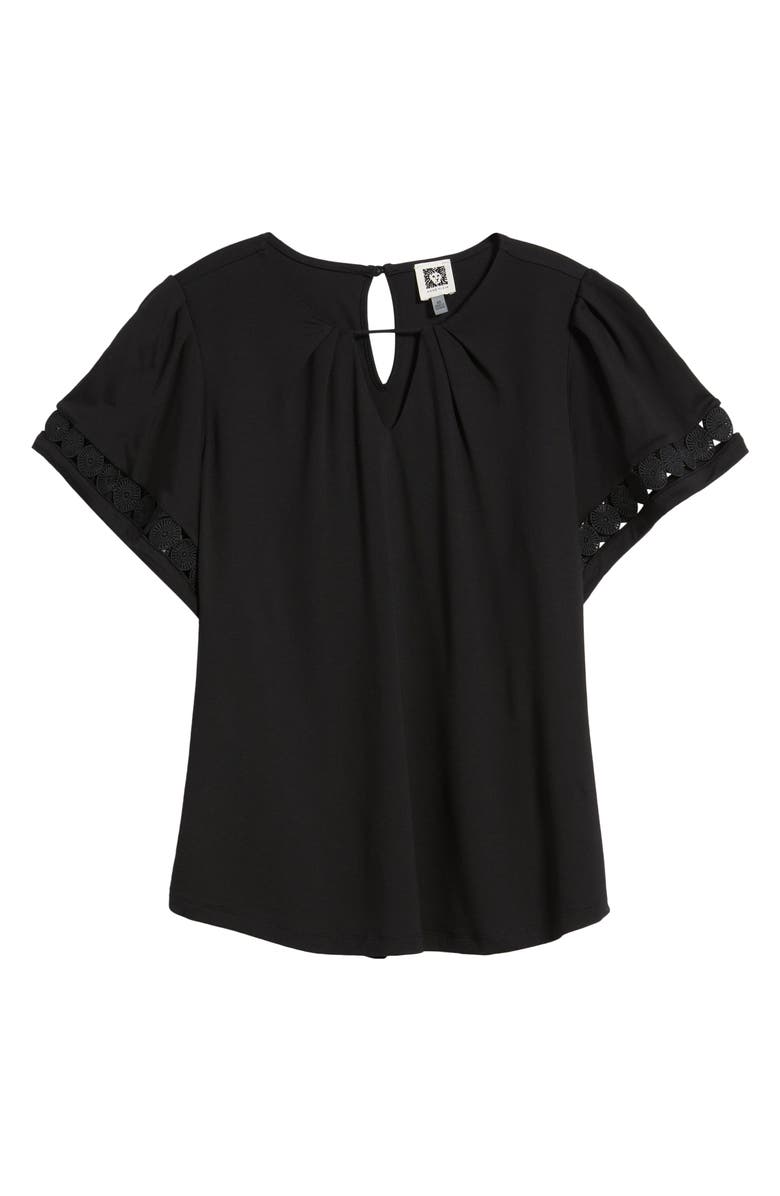 Anne Klein Harmony Pleated Neck Top, Alternate, color, 