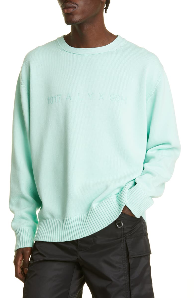 1017 ALYX 9SM Treated Cotton Logo Sweater, Alternate, color,